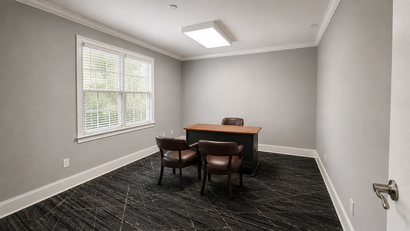Turnkey single private office with high-speed internet in EOS Athens GA.
